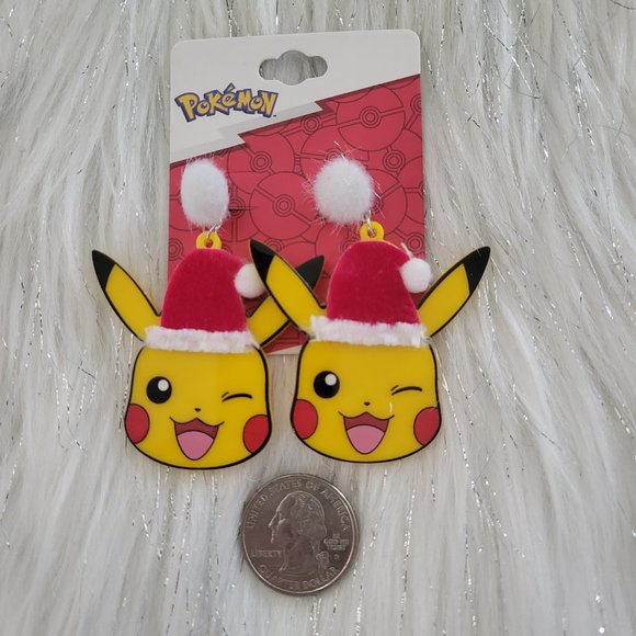 Pokémon Pikachu Santa Earrings - Picture 3 of 6
